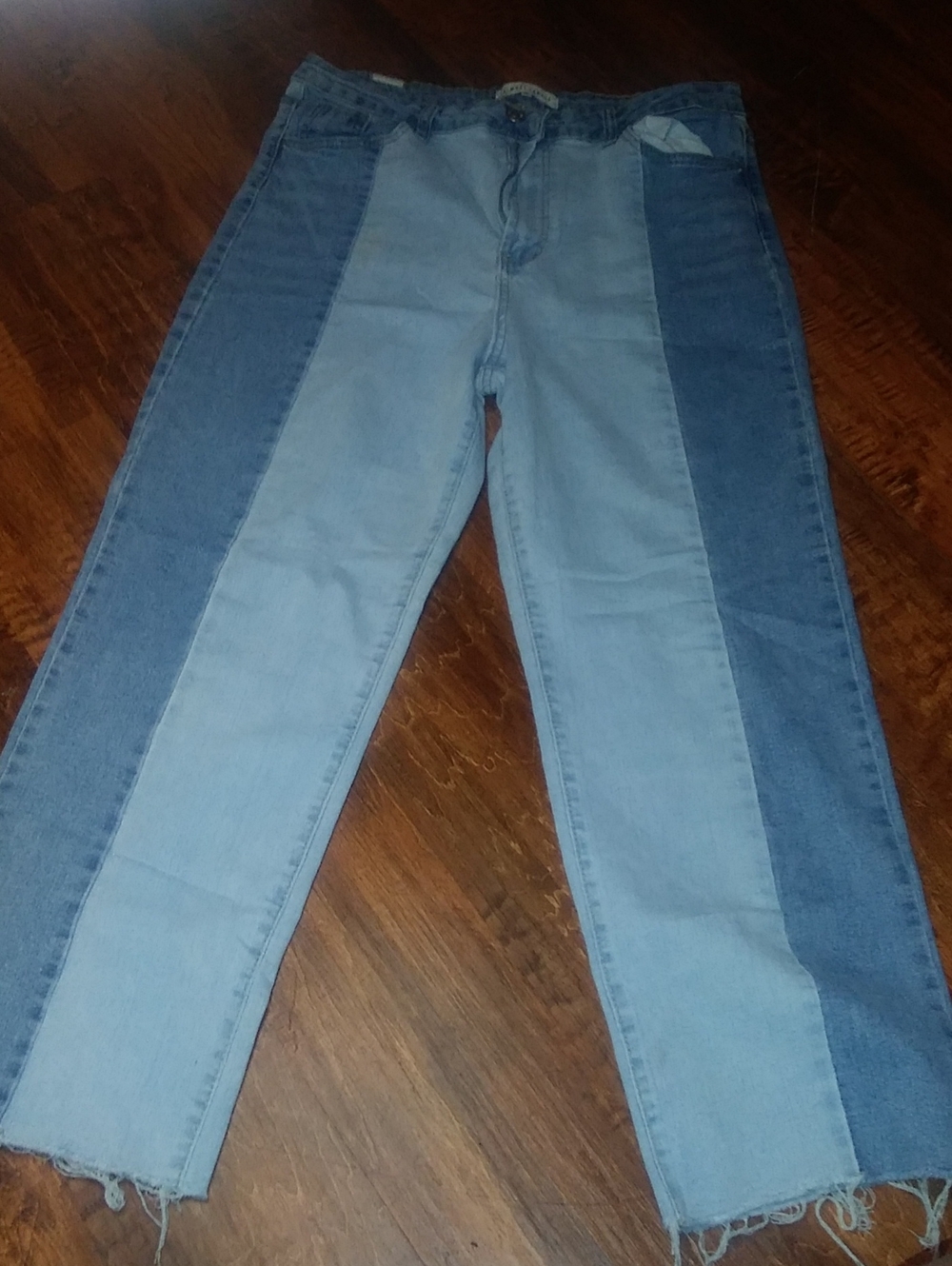 Almost Famous Two-Tone Blue Panel Jeans